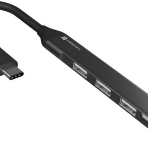 Portronics MPORT 31C Type C to 4 USB-A Ports POR-1485 USB Hub(Grey)