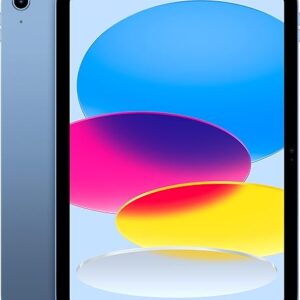 Apple iPad (10th generation): with A14 Bionic chip, 27.69 cm (10.9″) Liquid Retina display, 256GB, Wi-Fi 6, 12MP front/12MP back camera, Touch ID, all-day battery life – Blue
