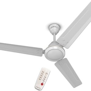 Bajaj Frore Turbo 1200mm BLDC Ceiling fan for Home|Remote Control Operated Ceiling Fan|5 Star Rated| Energy Saving|Lightweight Ceiling Fan|High Speed|Anti Corrosive Blacdes|2 Year Warranty|White