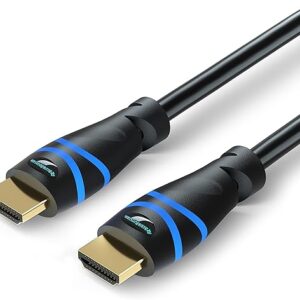 BlueRigger 8K HDMI 2.1 Cable (6FT, 8K 60Hz HDR, 4K 120Hz, High Speed 48Gbps with Ethernet, eARC, 3D, HDCP 2.3) - Compatible with PS5, Xbox, Roku, Apple TV, Switch, PC