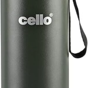 Cello Duro Kent Thermosteel Flask 750ml, Military Green | 24 Hours Hot and Cold Stainless Steel Bottle | Scratch Resistant Flask for Tea Coffee | Ideal for Office, Gym, Home, Hiking, Travel Bottle
