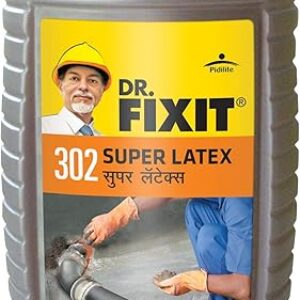DR. FIXIT 302 SBR Latex Super Latex SBR Latex For Waterproofing & Repairs for Roofs, Terraces,Bathrooms, Toilets - 1Kg, (Grey) (1Pc), Bonds strongly to concrete, masonry, stone work, plasters