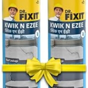 Dr.Fixit Kwik N Ezee Ready to Use Wall Gap & Crack Filler, 150gm (White), Pack of 2, DIY Waterproofing for Home Repairs, Tile Grout & Sealant for Tiles, Concrete, Metal, PVC, Wood