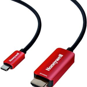 Honeywell Type C to 2.0 HDMI Cable, 4Kx2K@60Hz UHD Resolution, 2 Mtr, 18GBPS Transmission Speed, High-Speed, Male to Male, Compatible with TV, Laptop, Type-C Smartphone, Projector, etc