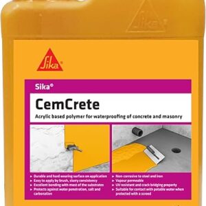 Sika CemCrete, Acrylic waterproof coating system for concrete and masonry, White, 1kg