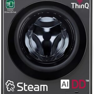 LG 9 Kg, 5 Star, AI Direct Drive Technology, Steam, 6 Motion DD & Wi-Fi Fully-Automatic Front Load Washing Machine (FHP1209Z5M, Intelligent & Convenient Fabric Care, Allergy Care, Middle Black)