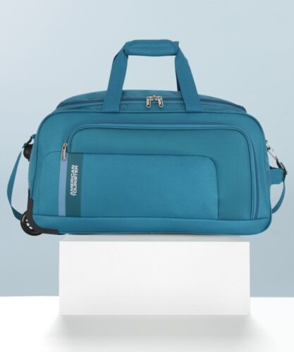 American Tourister 78 L Strolley Duffel Bag – CAMP WHEEL DUFFLE 65cm – TEAL – Blue – Large Capacity