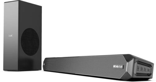 boAt Aavante Bar 1200D Soundbar with Dolby Audio, 100W RMS Signature Sound, 2.1 Channel with Wired Subwoofer, Entertainment EQs, Multi-Connectivity & Master Remote Control