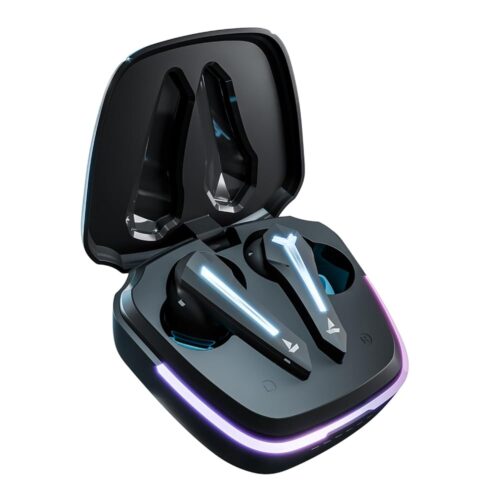 boAt Newly Launched Immortal 111 TWS Earbuds with up to 40 hrs of Playtime, 40 ms Super-Low Latency BEAST™ Mode, RGB LEDs, Quad Mics with ENx™ Tech, ASAP™ Charge, IWP™ Tech, IPX4, BTv5.3 (Black Sabre)