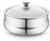 Classic Essentials Stainless Steel Royal Double Wall Insulated Serving Casserole with Glass Lid, Thermoware Casserole (800 ml)
