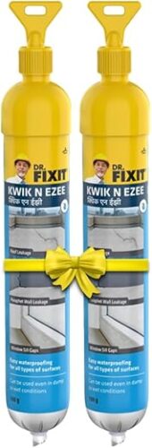 Dr.Fixit Kwik N Ezee Ready to Use Wall Gap & Crack Filler, 150gm (White), Pack of 2, DIY Waterproofing for Home Repairs, Tile Grout & Sealant for Tiles, Concrete, Metal, PVC, Wood