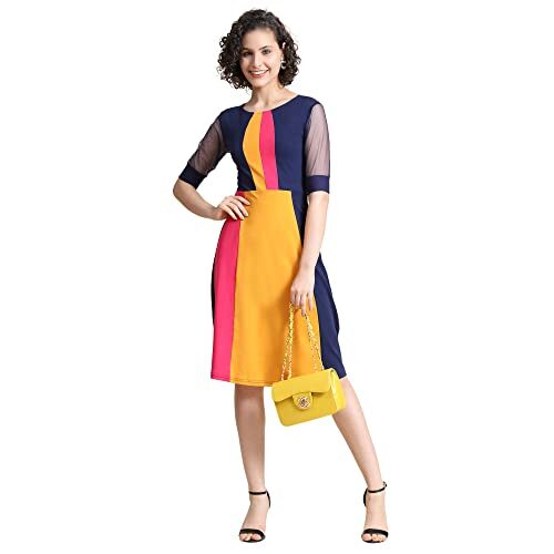 KERI PERRY Dresses for Women, Western Dresses for Women, Dress for Women, Dresses for Women, Knee Length Dress for Girls, Imported Lycra Western Dress, Multicolour Western Dress