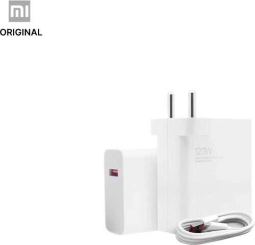 Mi HyperCharge Adapter Combo with USB to Superfast 6A Type C Cable 120 W Charger for Mobile