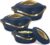 MILTON Pearl Inner Stainless Steel Jr. Set of 3 (455 ml, 860 ml, 1270 ml), Blue Pack of 3 Serve Casserole (455 ml, 860 ml, 1270 ml)