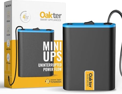 Oakter Mini UPS for 9V WiFi Router Backup Upto 4 Hours | WiFi Router UPS Power Backup During Power Cuts | UPS for 9V Router Broadband Modem | Current Surge & Deep Discharge Protection