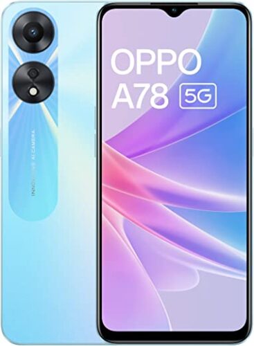 Oppo A78 5G (Glowing Blue, 8GB RAM, 128 Storage) | 5000 mAh Battery with 33W SUPERVOOC Charger| 50MP AI Camera | 90Hz Refresh Rate | with No Cost EMI/Additional Exchange Offers