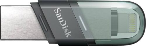 SanDisk iXpand Flash Drive Flip 128 GB OTG Drive  (Silver, Type A to Lightning)