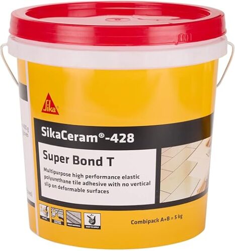 SIKA – Tile adhesive – SikaCeram 428 Super Bond T – Multipurpose high performance tile adhesive with no vertical slip on deformable surfaces – 5kg