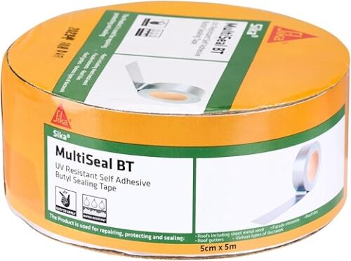 SIKA – Butyl waterproofing tape MultiSeal BT – Weatherproof – Seals out water and draughts – Rubber tape for pipe cracks – 5 cm x 5 m