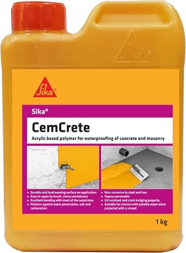 Sika CemCrete, Acrylic waterproof coating system for concrete and masonry, White, 1kg