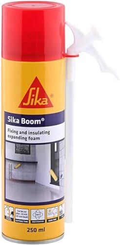 SIKA – PU expanding foam spray – SikaBoom AP – Single component polyurethane foam – Fast curing – HFC-free – Easy to apply – 250 ml