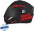 Steelbird SBA-1 Sakth Launda Night Reflective Full Face Helmet in Dashing Black Red Motorbike Helmet