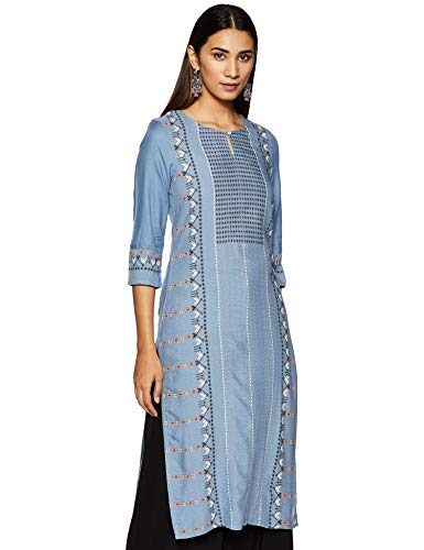W for Woman Women’s Rayon Straight Kurta