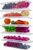 Xiran 6 Fridge Storage Boxes Fridge Organizer with Removable Drain Plate and Lid Stackable Fridge Storage Containers Plastic Freezer Storage Containers for Fish, Meat, Vegetables, Fruits